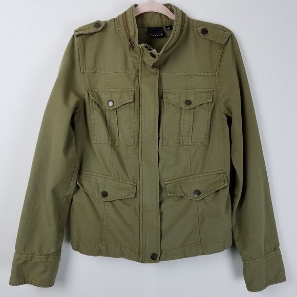 Trouve Jackets & Blazers - Nordstrom Trouve Army Green Military Jacket L O68